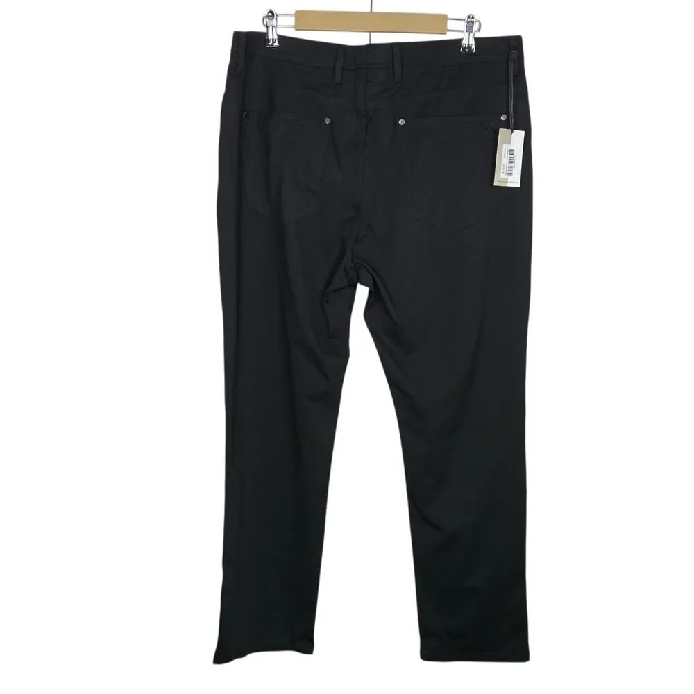 Collars & Co CEO Pants Mens 38x30 Black Pull On Stretch Tech Performance NWT